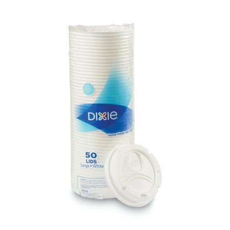 DIXIE Dome Drink-Thru Lids, Fits 10 oz to 16 oz PerfecTouch; 12 oz to 20 oz WiseSize Cup, White, 50PK 9542500DX